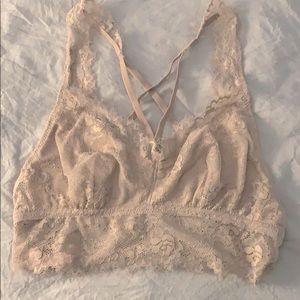 Last Chance! Strappy Cami lace overlay size L lined no padding